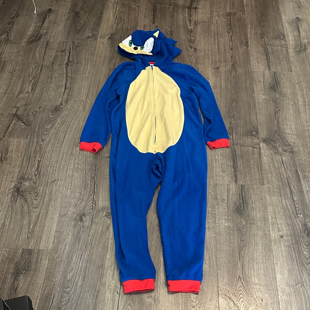 Boys Blue and Red Sonic Pajama Onesie